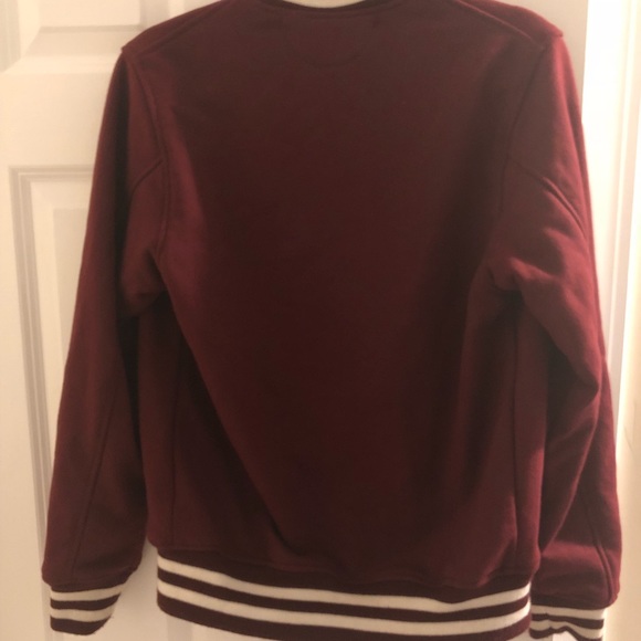 Burgundy Unisex AA Varsity Jacket - Picture 2 of 3